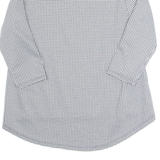 Womens Printed Top Black High Neck 3/4 Sleeve Gingham S