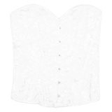 PRETTY LITTLE THING Womens Printed Corset White UK 8