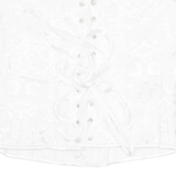 PRETTY LITTLE THING Womens Printed Corset White UK 8