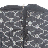 Skull And Bones Womens Printed Corset Black Crazy Pattern XL