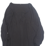 Womens Top Black V-Neck Long Sleeve L