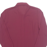 Womens Blouse Maroon Collared Long Sleeve UK 8