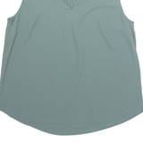 Womens Blouse Green V-Neck M
