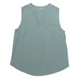 Womens Blouse Green V-Neck M