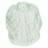 H&M Womens Shirt Green Collared Long Sleeve M