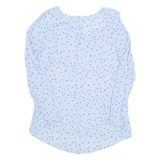 Womens Printed Top Blue V-Neck Long Sleeve Striped L