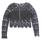 Cutout Womens Top Black Long Sleeve M