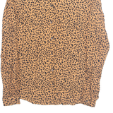 ORSAY Womens Printed Shirt Orange Collared Long Sleeve Animal Print S