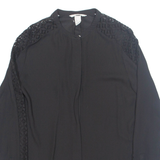 H&M Womens Blouse Black Long Sleeve M