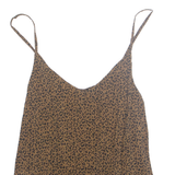 HAYS Womens Camisole Vest Brown V-Neck Animal Print S