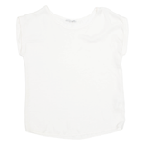 LA HALE Sheer Womens Top White M