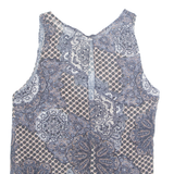 ZEBRA Sheer Womens Printed Vest Blue Crazy Pattern L