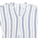 H&M Womens Printed Blouse Blue Striped L