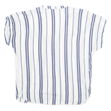 H&M Womens Printed Blouse Blue Striped L