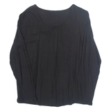 Womens Top Black V-Neck Long Sleeve L