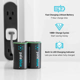 D Rechargeable Batteries USB-C