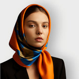 Silk Scarf Unisex – Bird of Paradise Floral Print, Gift Box Included