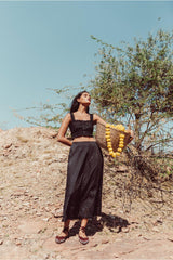 Women crop top Kivima- Black