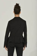 Vintage Black Peplum Jacket w/ Slit Sleeves