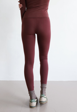 Organic Cotton Wrap Leggings, Winter Berry