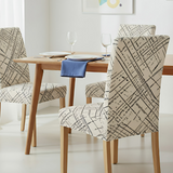Anyseat Beige with Black Sketch Print Elastic Chair Cover – Plain Dining Slipcover & Home Décor