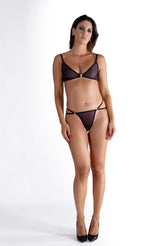 Lustrous Sheer Front Closure Triangle Bra