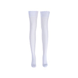 LECHERY® LUSTROUS SILKY SHINY THIGH HIGHS • WHITE