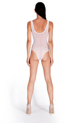 Lustrous Silky Sheer Tank Bodysuit