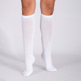 LECHERY® SCRUNCH SLOUCHY SOCKS • WHITE