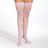 LECHERY® LUSTROUS SILKY SHINY THIGH HIGHS • PINK