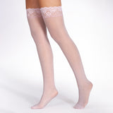 LECHERY® LUSTROUS SILKY SHINY THIGH HIGHS • PINK