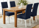 Anyseat Navy Waterproof Chair Cover – Corn Kernel Pattern Stretch Slipcover for Dining Room