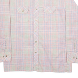 SECOND HAND ROSE Mens Shirt Red Check Long Sleeve L