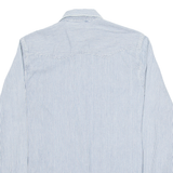 LEVI'S Mens Shirt Blue 90s Striped Long Sleeve S