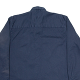 GATTS Mens Worker Shirt Blue Long Sleeve L