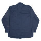 GATTS Mens Worker Shirt Blue Long Sleeve L
