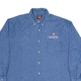 WRANGLER Simonton Windows Mens Worker Shirt Blue Long Sleeve XL