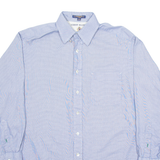TOMMY HILFIGER Mens Shirt Blue Check Long Sleeve L