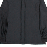 OSCAR DE LA RENTA Womens Plain Shirt Black Nylon Long Sleeve M