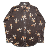 CHARISMA Mens Shirt Brown Floral Long Sleeve L