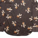 CHARISMA Mens Shirt Brown Floral Long Sleeve L