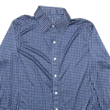 Mens Shirt Blue Geometric Long Sleeve S