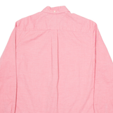 TOMMY HILFIGER Mens Plain Shirt Red Long Sleeve S