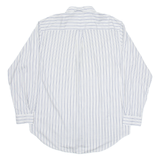 NAUTICA Mens Shirt White Striped Long Sleeve L