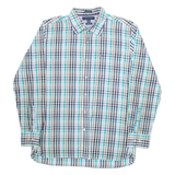 TOMMY HILFIGER Mens Shirt Blue Check Long Sleeve L