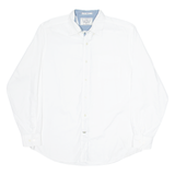 NAUTICA Mens Plain Shirt White Long Sleeve L