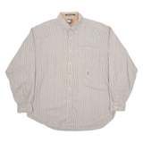 TOMMY HILFIGER Mens Shirt Brown Check Long Sleeve XL
