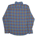 WRANGLER Mens Shirt Blue Check Long Sleeve S