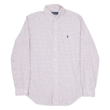 RALPH LAUREN Mens Shirt White Check Long Sleeve M