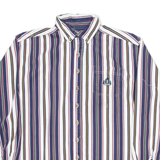 IZOD Mens Shirt White Striped Long Sleeve XL